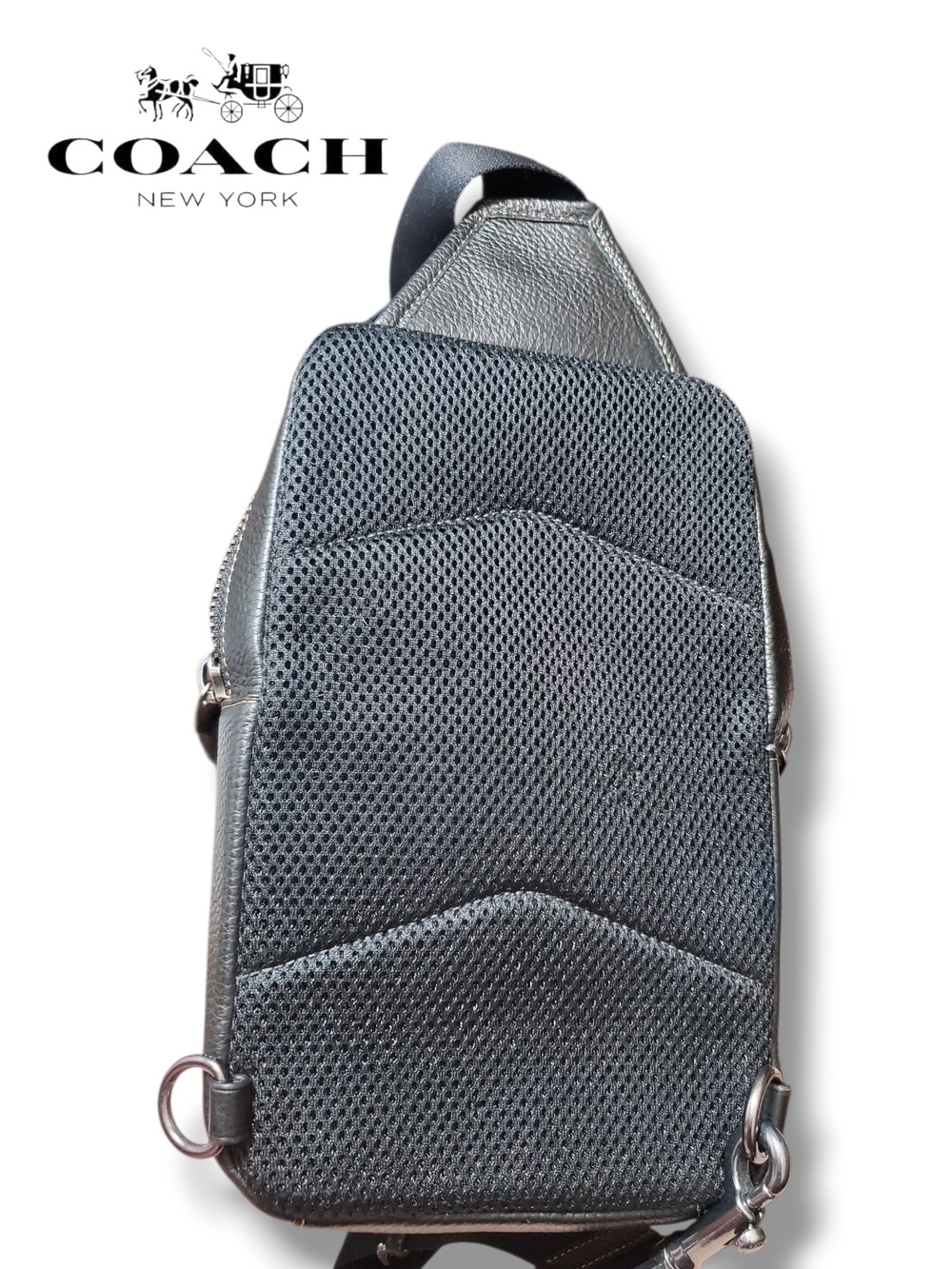 Coach Sullivan Pack Blocked Signature Canvas Sling Bag Charcoal C9865 - Picture 9 of 14